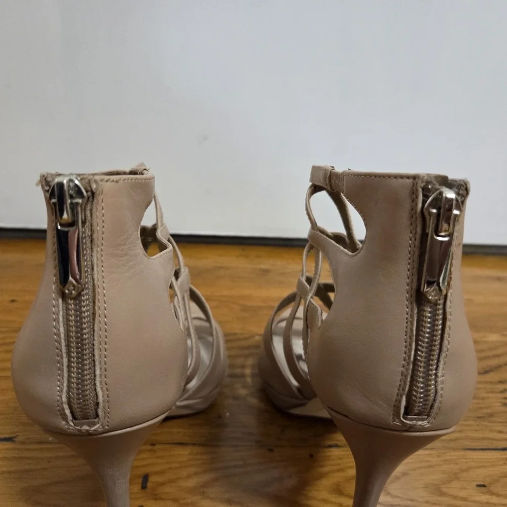 Sam Edelman Erin Caged Strappy‎ Leather High Heel 4.5
